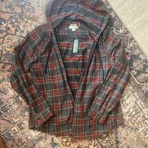 LL Bean hooded flannel